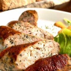 Grilled savory sausage