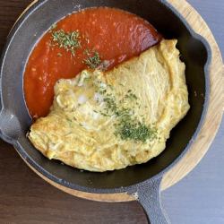 Iron plate cheese omelette