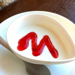 Homemade panna cotta