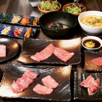 肉舖獨有的宴會套餐：銀套餐：3,500日圓（含稅）