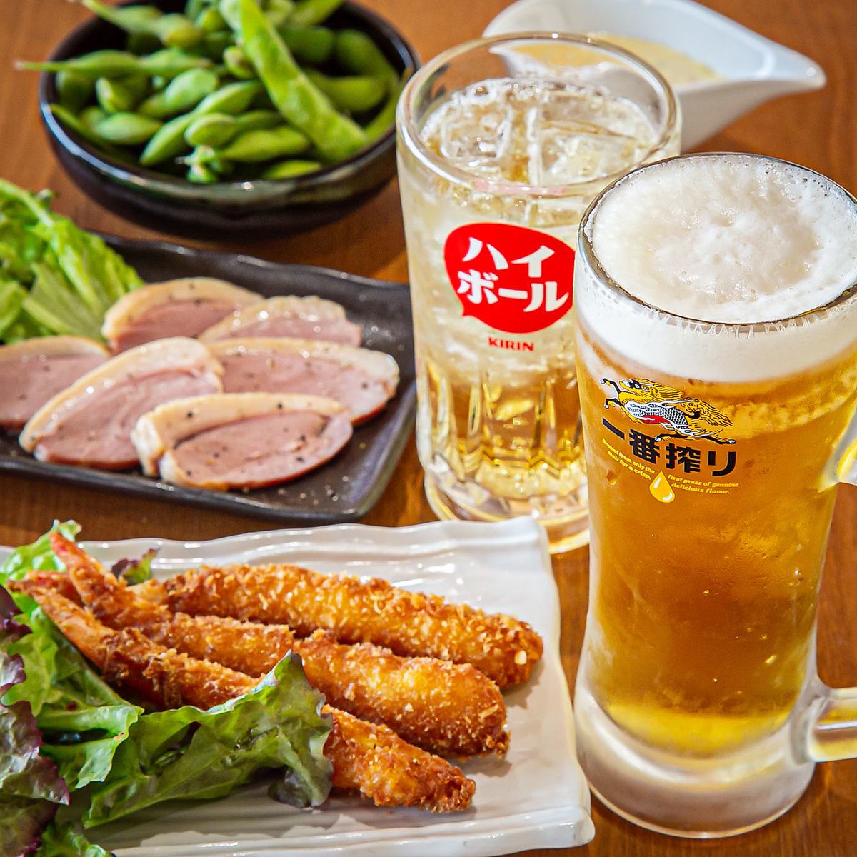 コースに飲み放題を付けると3300円でお楽しみいただけます!!