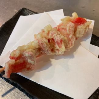 Specialty! Red ginger tempura skewers