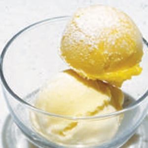 Assortment of two types of gelato