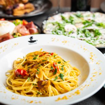 [Grazie] Affordable pizza and pasta course! [6 dishes] 2-hour all-you-can-drink for 4000 yen