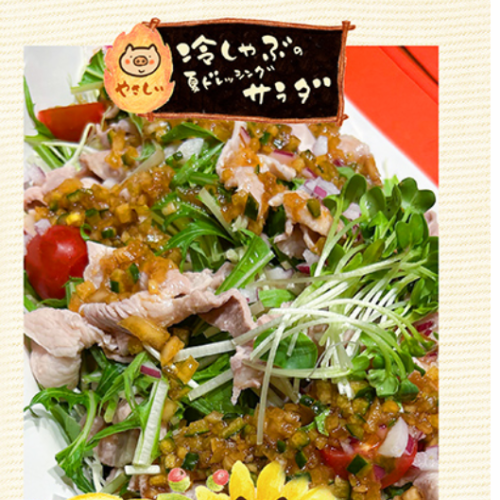 冷しゃぶ夏ドレッシングサラダ