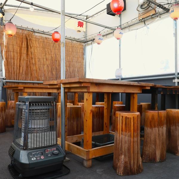 暖房・防寒ビニール完備！最大65名様迄◎宴会・女子会・家族でのもつ鍋×焼肉を♪