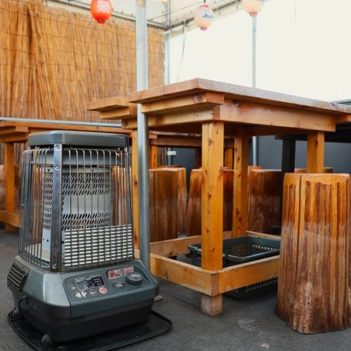 暖房完備の屋上テラス♪
