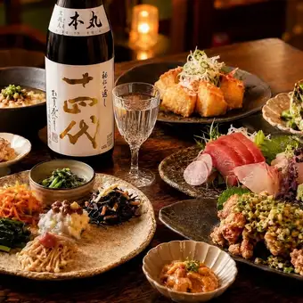 【十四代本丸付き】料理に合わせた日本酒ペアリング特別コース 7000円(税込)