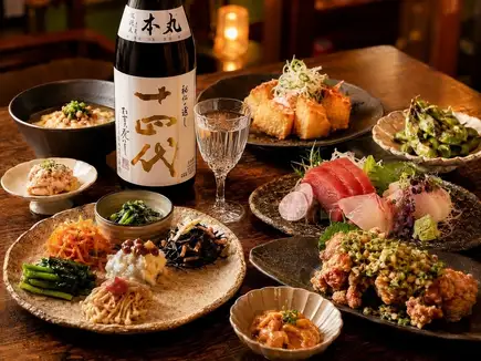 【十四代本丸付き】料理に合わせた日本酒ペアリング特別コース 7000円(税込)