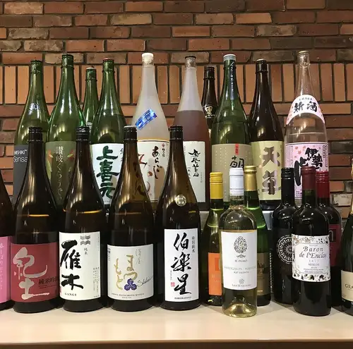 種類豊富な日本酒・焼酎・ワイン