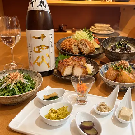 [All-you-can-drink Juyondai sake] Premium course featuring seasonal obanzai (Kyoto-style home cooking) and signature dishes: 8,000 yen