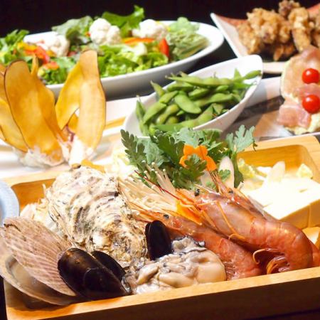 【歓送迎会】刺身＆鶏ももグリル＆ローストポーク◎旬菜コース4400円