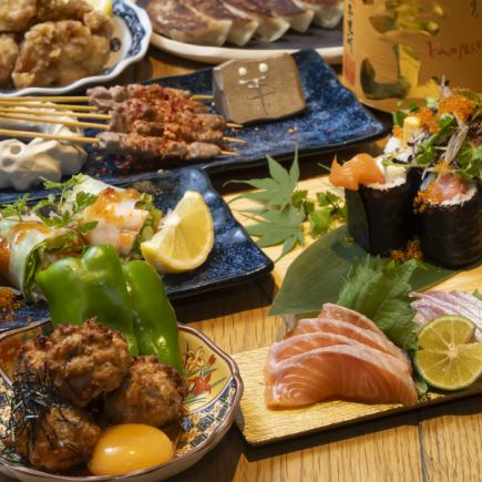 附無限暢飲【入門級~簡易套餐~】煎餃、毛澤東雞等7種菜餚4,000日元(含稅)