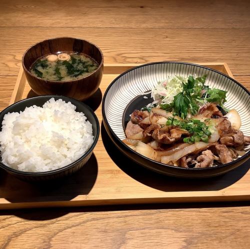 鹿児島県産　茶美豚の生姜焼き定食