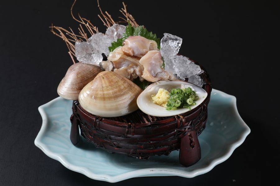 This is the best!! "Clam Sashimi"