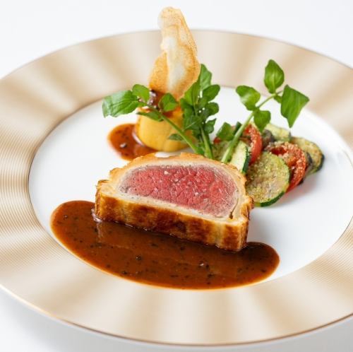 【伝承】仔羊のマリア・カラス風とナポレオンパイ「Menu L'essor」