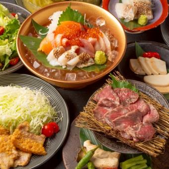 【11/25～忘年会】3h飲み放題+9品5000円◆甚兵衛プレミアム◆厳選肉料理や馬刺しなど贅沢宴会