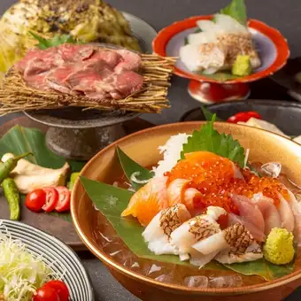 【歓送迎会】平日3H/週末2.5H飲み放題+9品4500円◆甚兵衛スタンダード◆信州豚の鉄板や海鮮