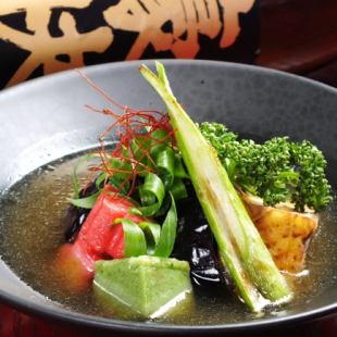 京生麩と豆腐の揚げ出汁