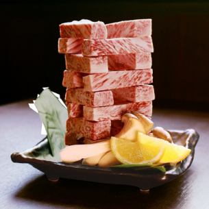 UchiColle Limited Menu ★☆★☆ Black Wagyu A5 Sirloin Jenga 9 Tiers