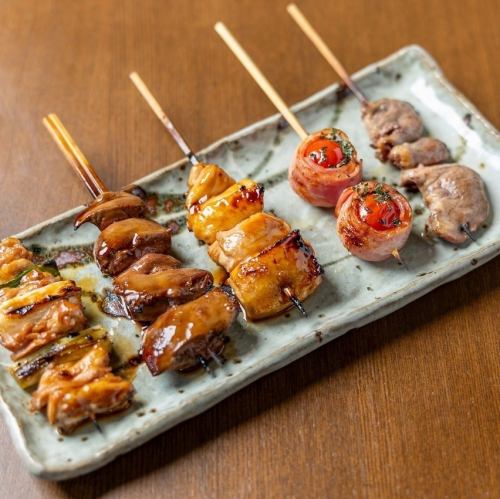 串焼きを楽しむフルコース