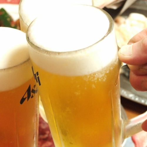 生ビール付き★90分単品飲み放題 980円(税抜)