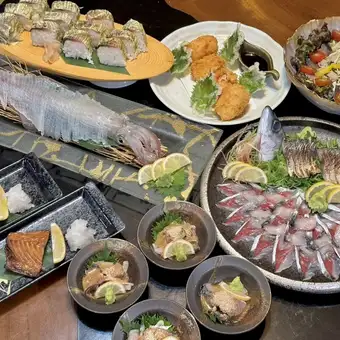 【鯖鉄名物を堪能】活きイカ姿造り×鯖姿造り×鯖料理尽くし!2時間飲み放題付 10,000円(税込)