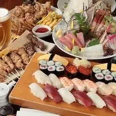 【含2小时无限畅饮生啤】【秋季寿司阁特餐】雪蟹超豪华套餐：7500日元