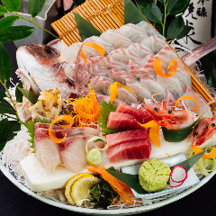 個室宴会季節のコース6000円150分東北応援地酒8種飲み放題コース「美味しい魚満載」
