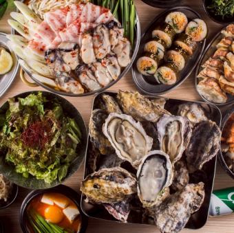 1/5~【食べ飲み放題】●牡蠣好き必見!!●カンカン焼き含む40品食べ飲み放題★3980→3500円