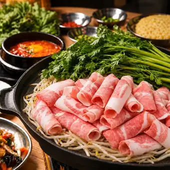 【食べ飲み放題】●日~木限定●ミナリ×テペサムギョプサル含む全80品★3800→3300円