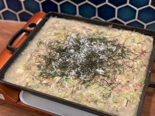 梅しらす塩出汁仙台もんじゃ焼き