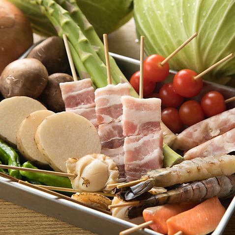 旬のお野菜やお肉魚介など一番美味しく食べられる大きさで提供！