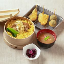 【土日祝】角煮チーズのわっぱ定食