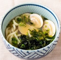 蛤とあおさ海苔のうどん
