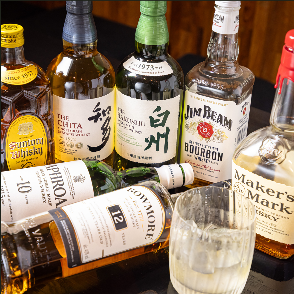 種類豊富な焼酎やウイスキーをご用意◎