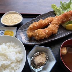 極 大海老フライ定食