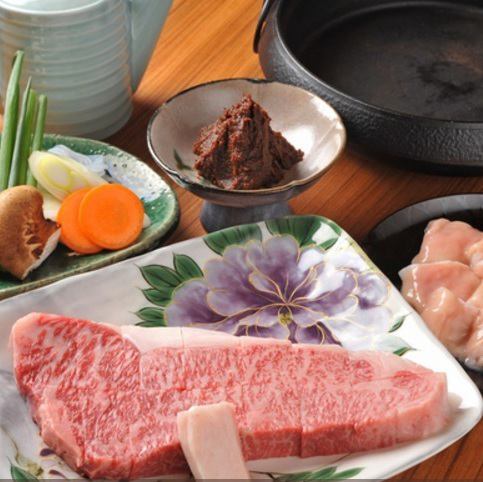 Our original [Miso-style sukiyaki] is very popular