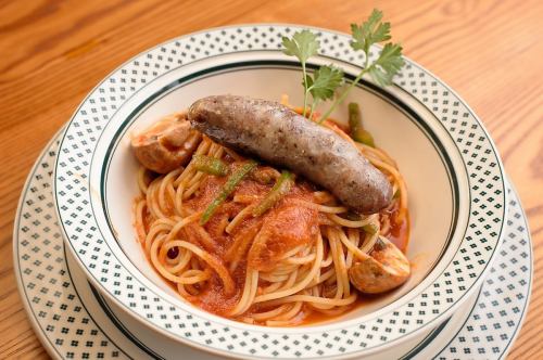 自家製ソーセージナポリタン