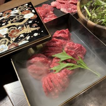 歓送迎会に赤身牛の玉手箱コース6600円(税込)⇒6050円(税込) 飲み放題付き