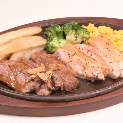 Cut sirloin steak & fatty pork salt sauce