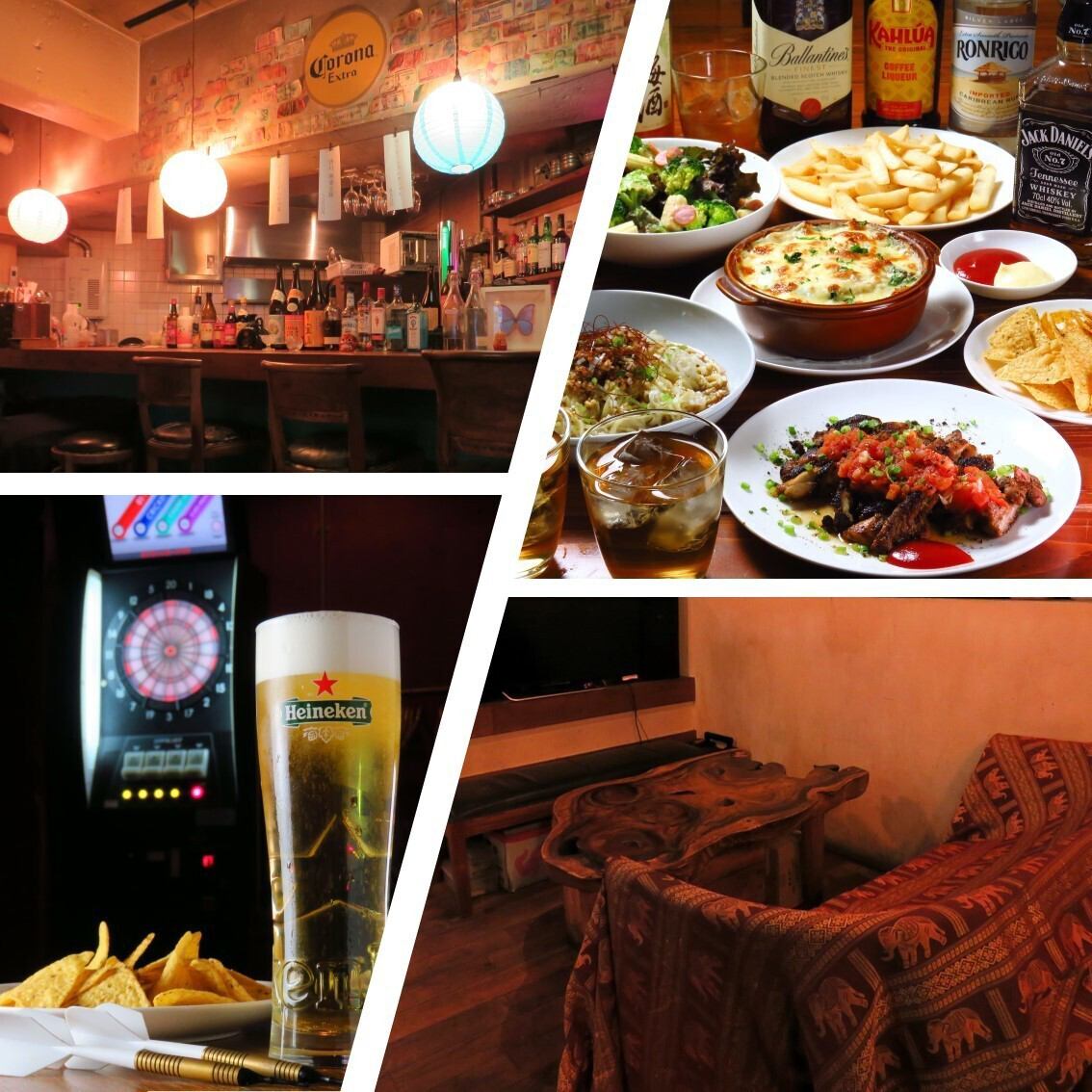 料理と豊富な酒で特別なひとときを！貸切OKのダイニングバーです。