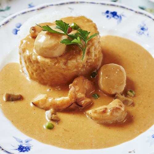 ホタテと海老のクリーム煮