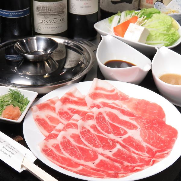 A5 rank domestic brand pork shabu-shabu ◆ 7 types including Agu pork, Kurao pork, Iberico pork ◆ 2380 yen ~