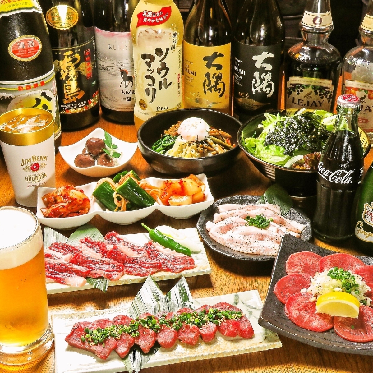 生ビールも飲み放題!自慢の和牛を味わい尽くす大満足プラン♪