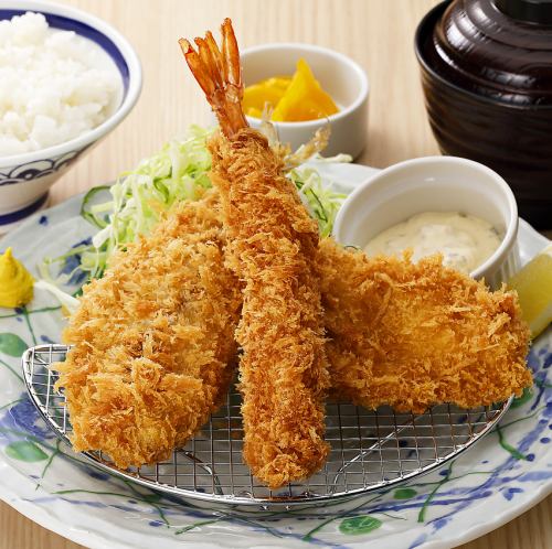 魚河岸〈うおがし〉フライ定食 [エビフライ/アジフライ/季節のコロッケ］