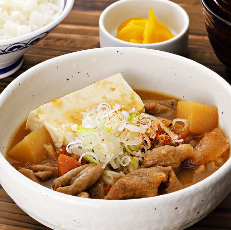もつ煮込み定食