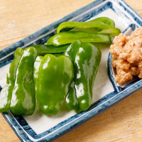 Meat miso green pepper