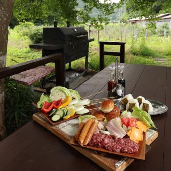 手ぶらBBQ×ソフドリ飲み放題《A COURSE》しっかり楽しみたい方向けのフルセット！6050円(税込)