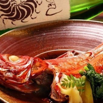 【经典套餐】尽享时令鲜鱼！8道菜海鲜套餐 + 120分钟畅饮 ☆ 4,400日元（含税）